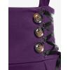Rosegal Women’s Plus Size Gothic Mini Skirt Plaid Zipper Mini A Line Skirt(Purple)
