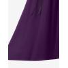 Rosegal Women’s Plus Size Gothic Mini Skirt Plaid Zipper Mini A Line Skirt(Purple)