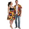 ROSE GAL Matchable Couples Hawaiian Men Shirt and Women Vintage Vintage Sleeveless Dress(Women/Black_9)