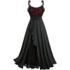 ROSE GAL Plus Size Women Halloween Costume Romantic Goth Vampire Spider Web Maxi Layered Flowy Sleeveless Tank Dress(Black)