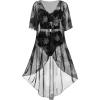 ROSE GAL Rosegal Plus Size Women 3 Piece Tankini Swimsuit Floral Print Underwire Push Up High Waisted Ruched Bathing Suit(Gray)