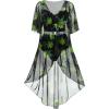 ROSE GAL Rosegal Plus Size Women 3 Piece Tankini Swimsuit Floral Print Underwire Push Up High Waisted Ruched Bathing Suit(Green_10)