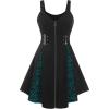 ROSE GAL Womens Plus Size Dresses Sleeveless V-Neck Gothic Vintage 50S Party Maxi Dress(Black_301)