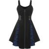 ROSE GAL Womens Plus Size Dresses Sleeveless V-Neck Gothic Vintage 50S Party Maxi Dress(Blue_2)
