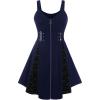 ROSE GAL Womens Plus Size Dresses Sleeveless V-Neck Gothic Vintage 50S Party Maxi Dress(Blue_3)