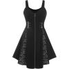 ROSE GAL Womens Plus Size Dresses Sleeveless V-Neck Gothic Vintage 50S Party Maxi Dress(Gray_1)