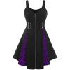 ROSE GAL Womens Plus Size Dresses Sleeveless V-Neck Gothic Vintage 50S Party Maxi Dress(Purple_2)