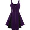 ROSE GAL Womens Plus Size Dresses Sleeveless V-Neck Gothic Vintage 50S Party Maxi Dress(Purple_3)