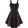 ROSE GAL Womens Plus Size Dresses Sleeveless V-Neck Gothic Vintage 50S Party Maxi Dress(Red_2)