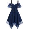 ROSE GAL Womens Plus Size Dresses Sleeveless Wrap Gothic Cocktail Rockabilly Weeding Party Dress(Blue_1)