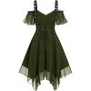 ROSE GAL Womens Plus Size Dresses Sleeveless Wrap Gothic Cocktail Rockabilly Weeding Party Dress(Green_1)