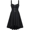 ROSE GAL Womens Plus Size Dresses Sleeveless Wrap Gothic Vintage 50S Spaghtti Strap Party Maxi Dress(Black_3)