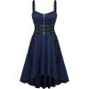 ROSE GAL Womens Plus Size Dresses Sleeveless Wrap Gothic Vintage 50S Spaghtti Strap Party Maxi Dress(Blue_5)