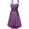 ROSE GAL Womens Plus Size Dresses Sleeveless Wrap Gothic Vintage 50S Spaghtti Strap Party Maxi Dress(Purple_1)
