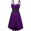 ROSE GAL Womens Plus Size Dresses Sleeveless Wrap Gothic Vintage 50S Spaghtti Strap Party Maxi Dress(Purple_2)
