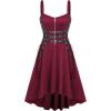 ROSE GAL Womens Plus Size Dresses Sleeveless Wrap Gothic Vintage 50S Spaghtti Strap Party Maxi Dress(Red_5)