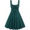 ROSE GAL Womens Plus Size Dresses Sleeveless Wrap Gothic Vintage 50S Spaghtti Strap Swing Maxi Dress(Green_23)