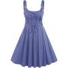 ROSE GAL Womens Plus Size Dresses Sleeveless Wrap Gothic Vintage 50S Spaghtti Strap Swing Maxi Dress(Purple_25)