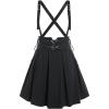 ROSE GAL Women’s Plus Size High Waist Tie Dress Gothic Lace A-Line Mini Tie Slip Dress(Black-6)