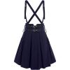 ROSE GAL Women’s Plus Size High Waist Tie Dress Gothic Lace A-Line Mini Tie Slip Dress(Deep Blue)