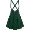 ROSE GAL Women’s Plus Size High Waist Tie Dress Gothic Lace A-Line Mini Tie Slip Dress(Green)