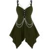 ROSE GAL Womens Plus Size Tunic Tops 2022 Fall Casual Long Sleeve T-Shirt Goth Shirt V Neck Loose Blouses Swing Tunic(Green)
