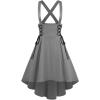 Rosegal Women’s Plus Size Gothic Mini Skirt Plaid Zipper Mini A Line Skirt(Gray)