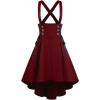 Rosegal Women’s Plus Size Gothic Mini Skirt Plaid Zipper Mini A Line Skirt(Red)
