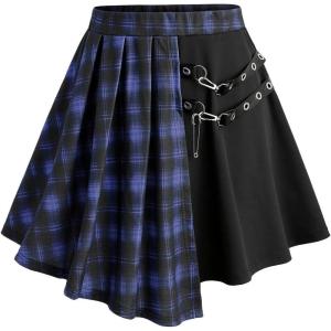 ROSE GAL Plus Size Womens Goth Punk Y2K Skrit(Blue_2)
