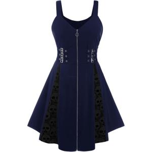 ROSE GAL Womens Plus Size Dresses Sleeveless V-Neck Gothic Vintage 50S Party Maxi Dress(Blue_3)