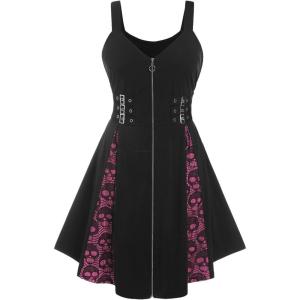ROSE GAL Womens Plus Size Dresses Sleeveless V-Neck Gothic Vintage 50S Party Maxi Dress(Red_2)