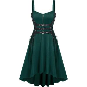 ROSE GAL Womens Plus Size Dresses Sleeveless Wrap Gothic Vintage 50S Spaghtti Strap Party Maxi Dress(Green_5)