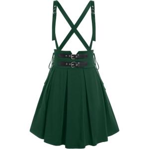 ROSE GAL Women’s Plus Size High Waist Tie Dress Gothic Lace A-Line Mini Tie Slip Dress(Green)