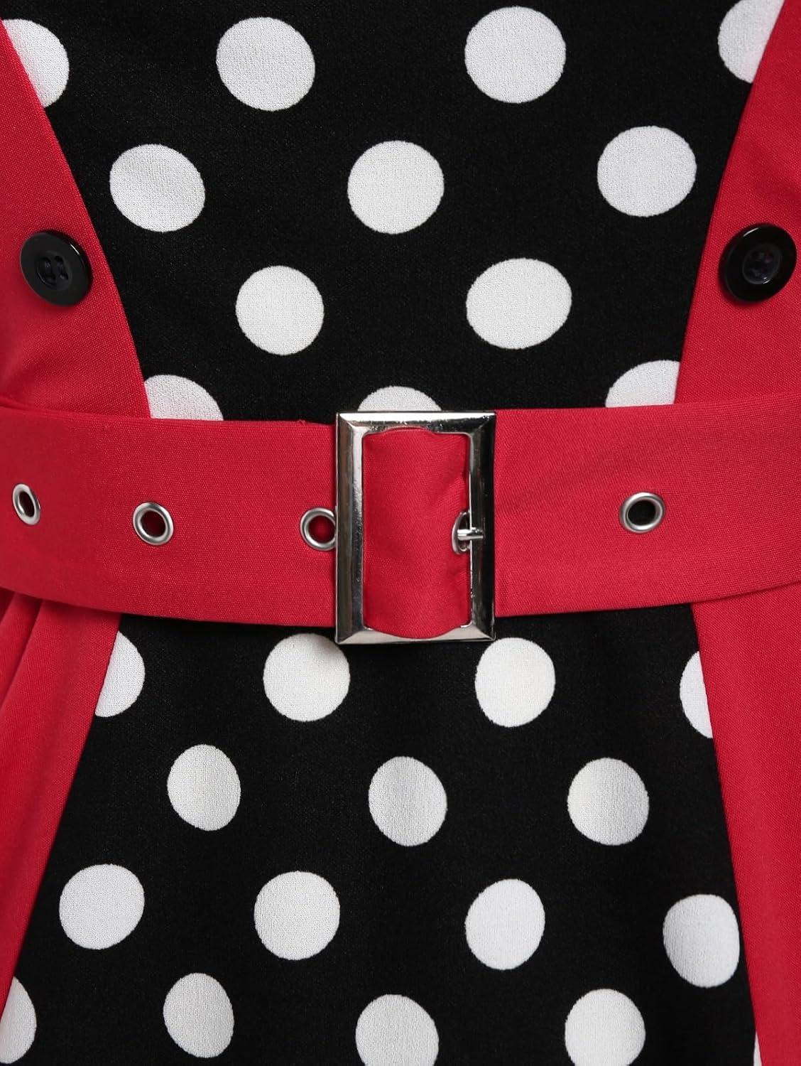 image:imageROSE GAL Plus Size Polka Dots 1950s Vintage Dress for Women Rockabilly Retro Pinup DressRed2