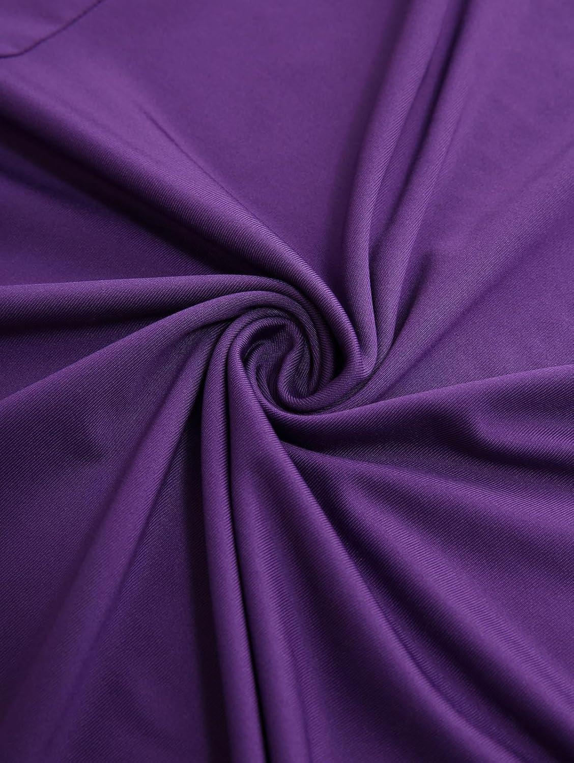 image:imageROSE GAL Plus Size Womens Flowy Wedding Guest Cape Dress with Chiffon Overlay Elegant Shawl Neck DressPurple1