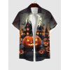 ROSE GAL Matchable Couples Halloween Outfits Pumpkin Bats Printed Men Shirt or Plus Women Vintage Sleeveless Dress(Men Black)