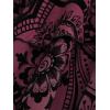 ROSE GAL Plus Size Gothic Lace Up Flocking Floral Layered Cold Shoulder Flowy Dress(Red)