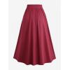 ROSE GAL Plus Size Medieval Renaissance Costume Skirt for Women(Red_1)