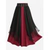 ROSE GAL Plus Size Medieval Renaissance Costume Skirt for Women(Red_1)