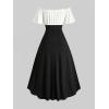 ROSE GAL Plus Size Medieval Renaissance Costume Women Ren Faire Victorian Corset Dress Off Shoulder Short Sleeves Dress(Black_1)