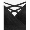 ROSE GAL Plus Size Party Dress for Women Lace Ruffles Cirsscross Cocktail Bridesmaid Wedding Guest Maxi Cami Formal Dress(Black_1)