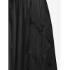 ROSE GAL Plus Size Party Dress for Women Lace Ruffles Cirsscross Cocktail Bridesmaid Wedding Guest Maxi Cami Formal Dress(Black_1)