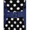 ROSE GAL Plus Size Polka Dots 1950s Vintage Dress for Women Rockabilly Retro Pinup Dress(Blue_1)