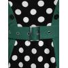ROSE GAL Plus Size Polka Dots 1950s Vintage Dress for Women Rockabilly Retro Pinup Dress(Green_1)