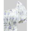 ROSE GAL Plus Size Summer Cottagecore Dress for Women Elegant Square Neck Ruffes Pleated Lace-Up Floral Flowy Dress(White_1)