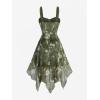 ROSE GAL Plus Size Womems Summer Boho Flowy Sundress Backless Sleeveless Dress(Green_1)
