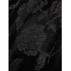 ROSE GAL Plus Size Women Flower Jacquard Lace-up Ruched Sleeveless Blouse Flowy Handkerchief Hem Tank Top(Black)