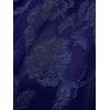 ROSE GAL Plus Size Women Flower Jacquard Lace-up Ruched Sleeveless Blouse Flowy Handkerchief Hem Tank Top(Blue)