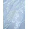 ROSE GAL Plus Size Women Flower Jacquard Lace-up Ruched Sleeveless Blouse Flowy Handkerchief Hem Tank Top(Light Blue)