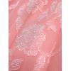 ROSE GAL Plus Size Women Flower Jacquard Lace-up Ruched Sleeveless Blouse Flowy Handkerchief Hem Tank Top(Pink)